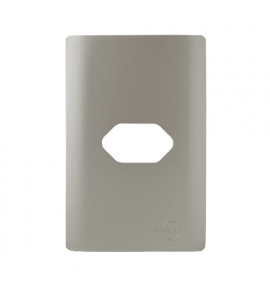 Placa p/ 1 Tomada Horizontal 4x2 - Novara Aço
